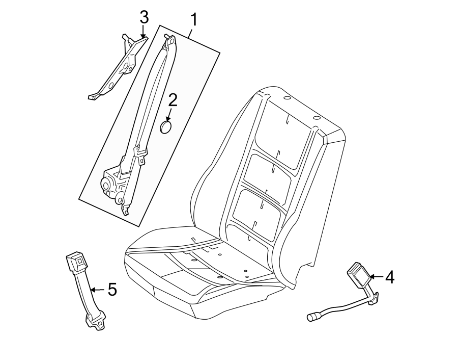 Diagram RESTRAINT SYSTEMS. FRONT SEAT BELTS. for your 2012 Ford Fusion   