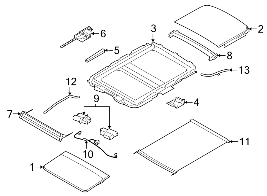 Diagram SUNROOF. for your 2000 Ford F-150   