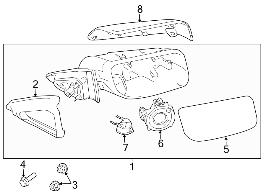 Diagram FRONT DOOR. OUTSIDE MIRRORS. for your 2016 Ford Transit-350 HD 3.2L Power-Stroke 5 cylinder DIESEL A/T XL Extended Passenger Van 