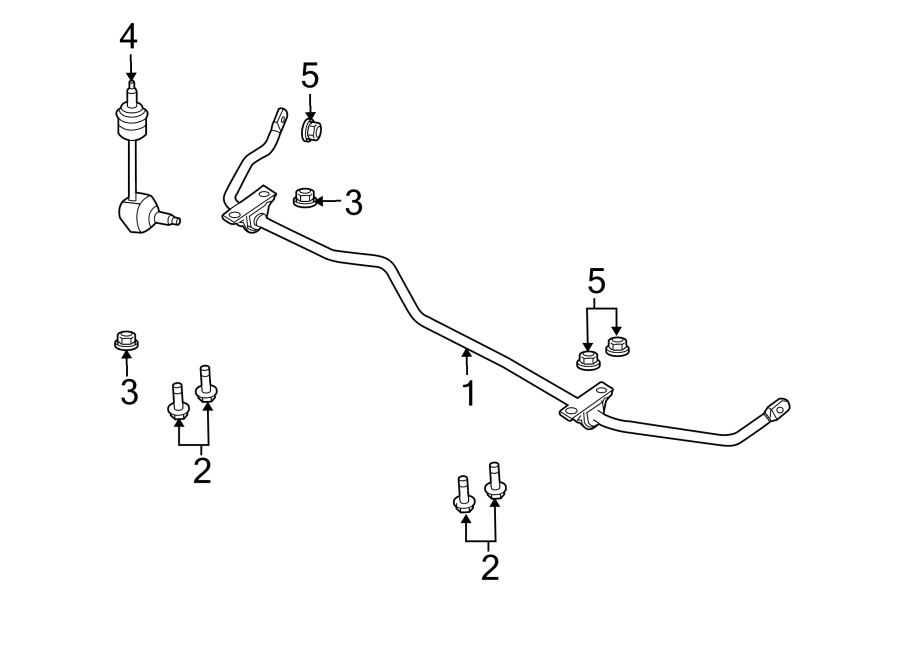 Diagram REAR SUSPENSION. STABILIZER BAR & COMPONENTS. for your 2010 Ford Explorer Sport Trac   