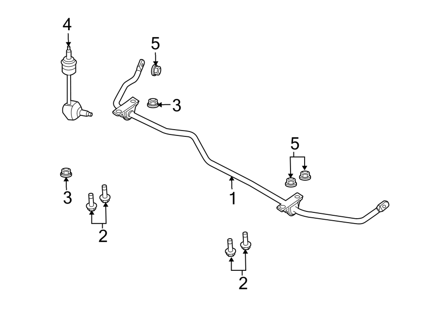 Diagram REAR SUSPENSION. STABILIZER BAR & COMPONENTS. for your 2010 Ford Explorer Sport Trac   