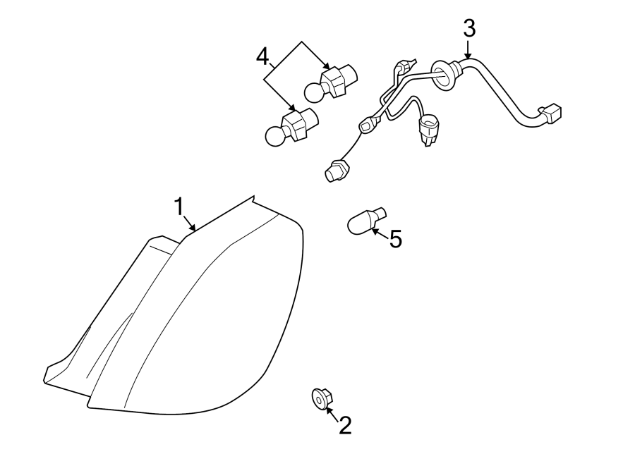 Diagram REAR LAMPS. TAIL LAMPS. for your 1996 Ford F-150  XL Standard Cab Pickup Fleetside 