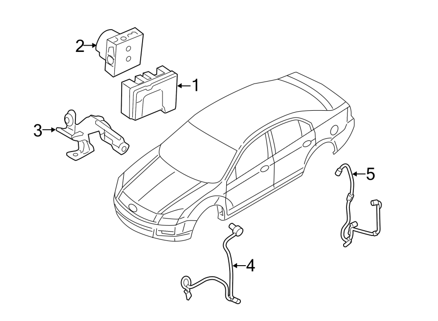 Diagram Abs components. for your 2017 Lincoln MKZ Select Sedan 3.0L EcoBoost V6 A/T AWD 