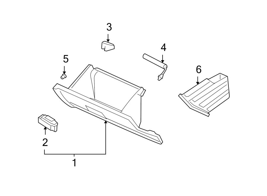 Full size assembly image of INSTRUMENT PANEL. GLOVE BOX. (1/1)