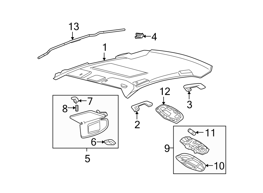 Diagram INTERIOR TRIM. for your 2006 Ford F-150 4.6L Triton V8 A/T RWD XLT Standard Cab Pickup Stepside 