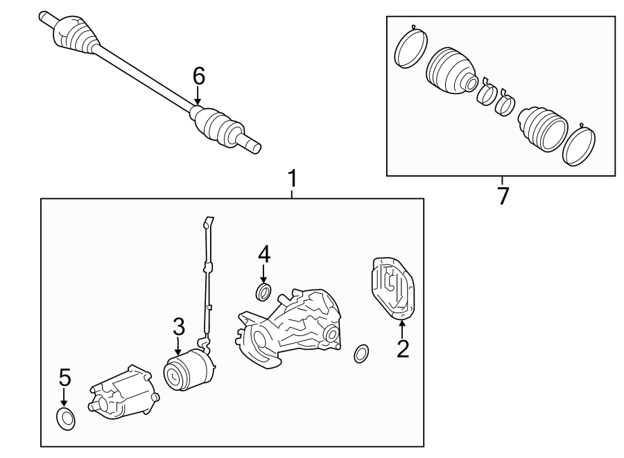 Diagram REAR SUSPENSION. AXLE & DIFFERENTIAL. for your 2015 Ford Fusion   