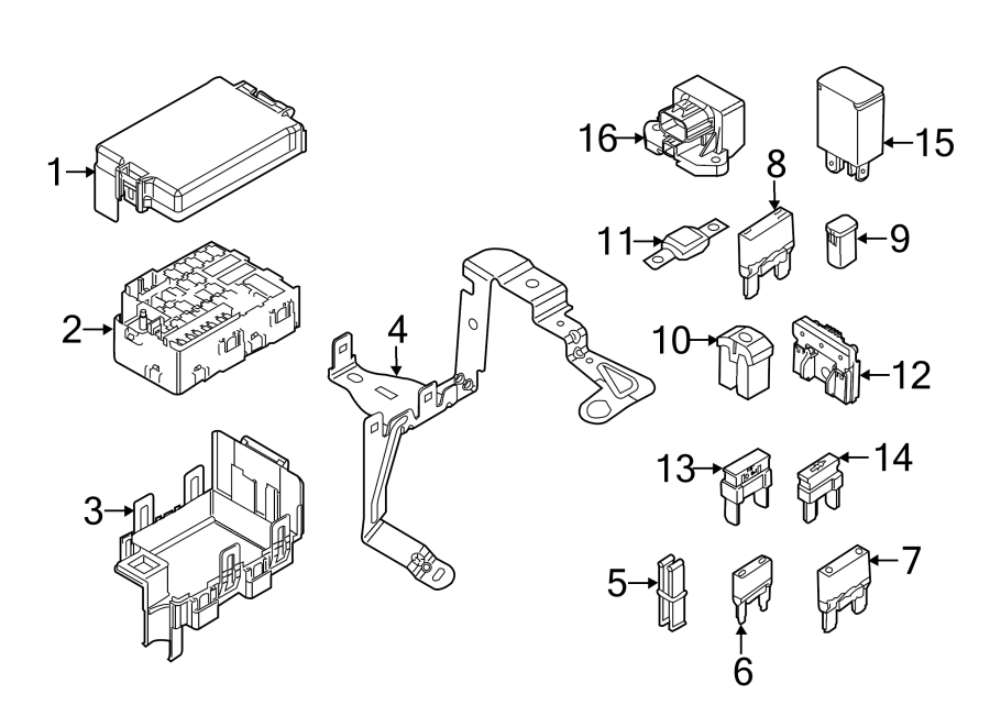 Diagram FUSE & RELAY. for your 2016 Lincoln MKZ   