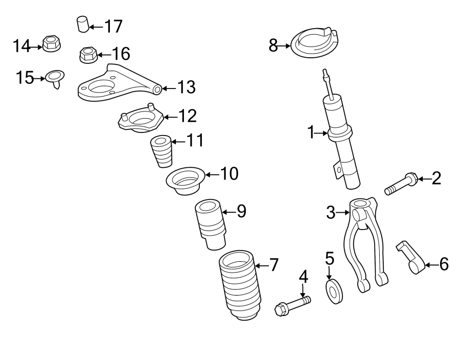 Diagram FRONT SUSPENSION. STRUTS & COMPONENTS. for your 2010 Ford F-150  SVT Raptor Extended Cab Pickup Fleetside 