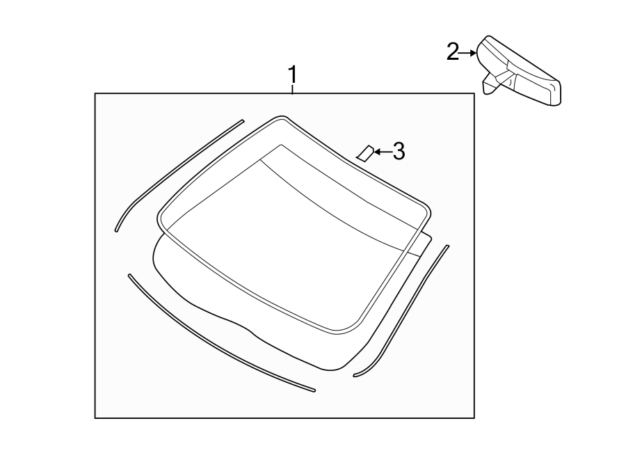 Diagram WINDSHIELD. GLASS. for your 2024 Ford Escape   