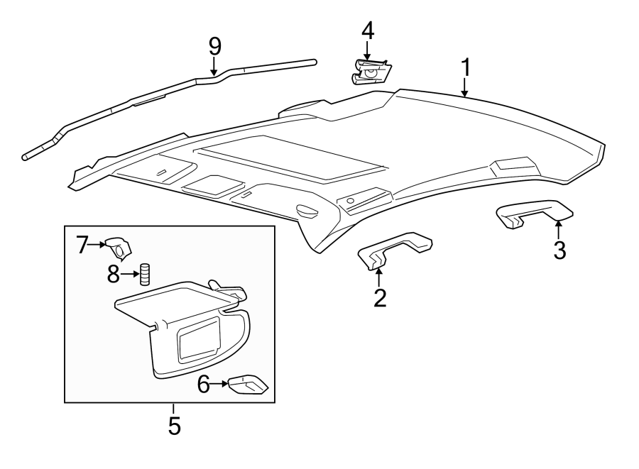 Diagram INTERIOR TRIM. for your 2006 Ford F-150 4.6L Triton V8 A/T RWD XLT Standard Cab Pickup Stepside 