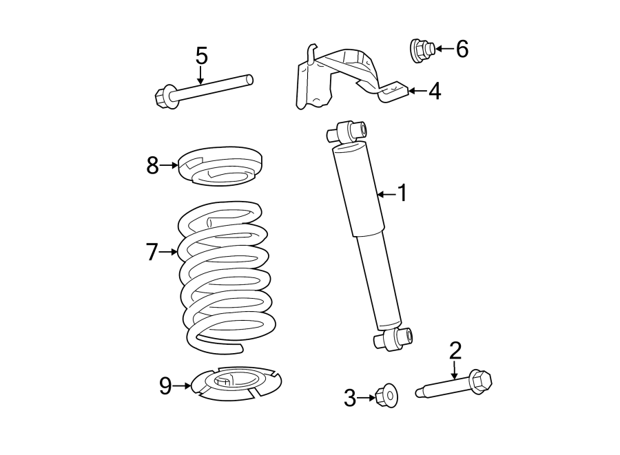 Diagram REAR SUSPENSION. SHOCKS & COMPONENTS. for your 1994 Ford F-150   