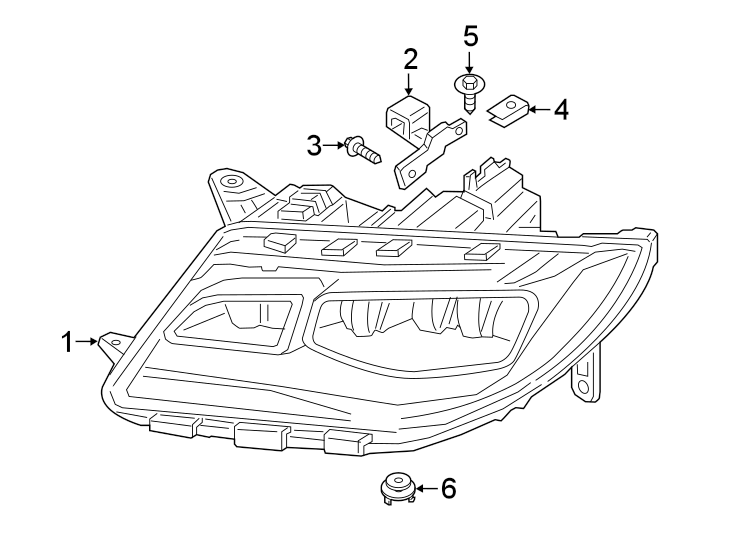 Diagram FRONT LAMPS. HEADLAMP COMPONENTS. for your 2018 Lincoln MKZ   