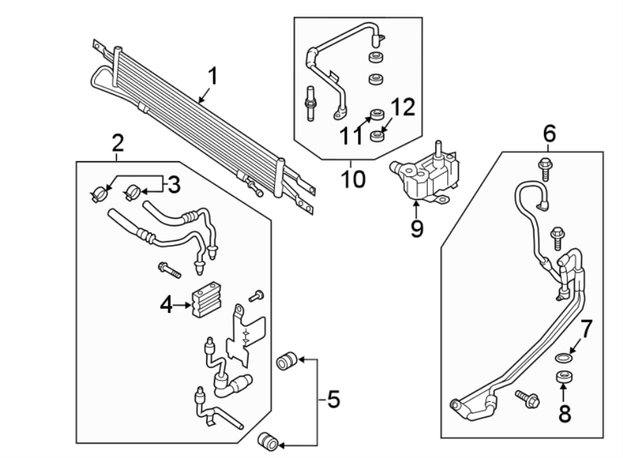 Diagram TRANS OIL COOLER. for your 2014 Ford Fusion   