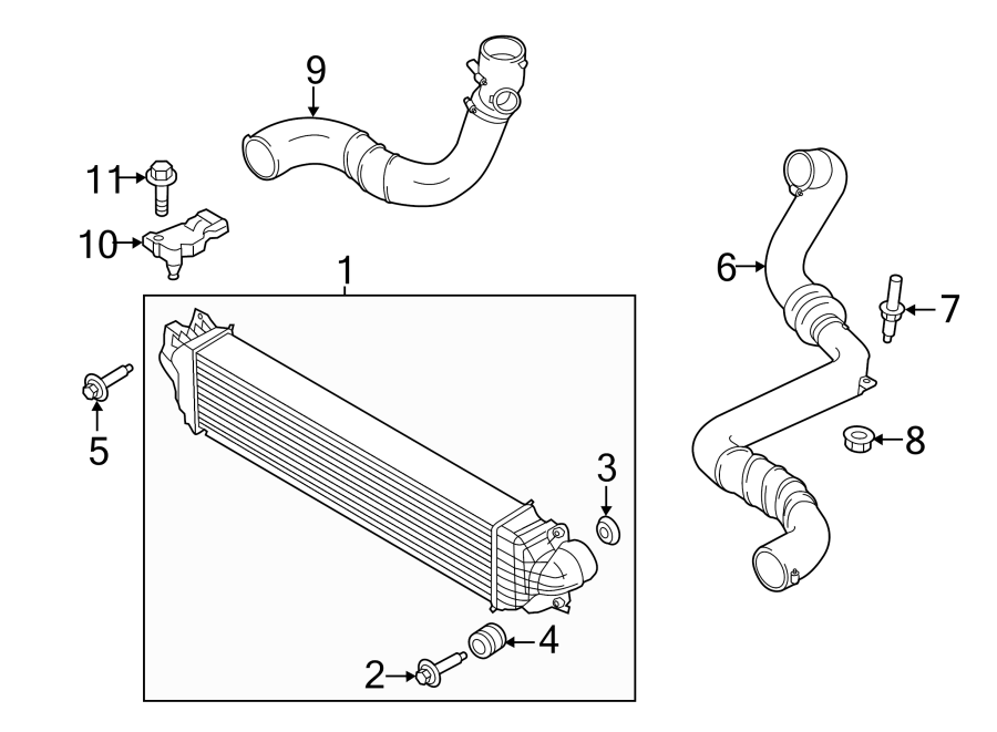 Diagram INTERCOOLER. for your 2015 Lincoln MKZ Base Sedan  