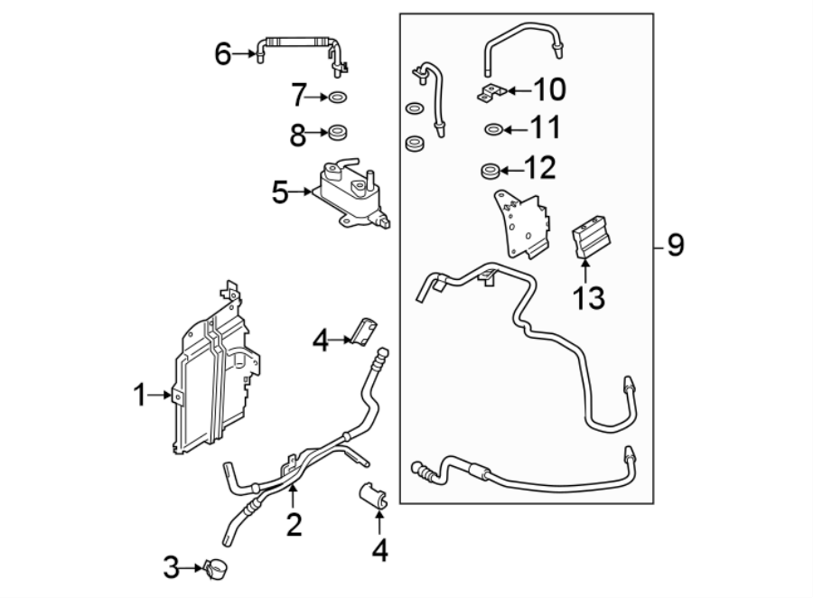 Diagram TRANS OIL COOLER. for your 2010 Ford Fusion   