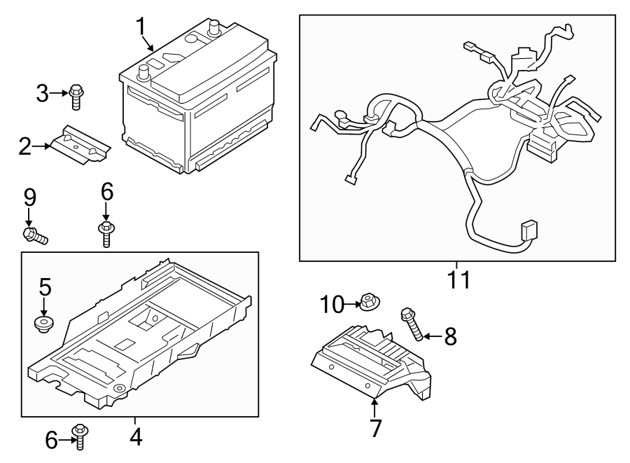 Diagram BATTERY. for your 2015 Lincoln MKZ Black Label Hybrid Sedan  