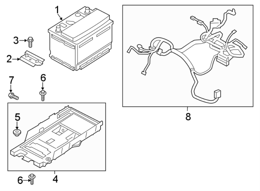 Diagram BATTERY. for your 2017 Lincoln MKZ Premiere Sedan  