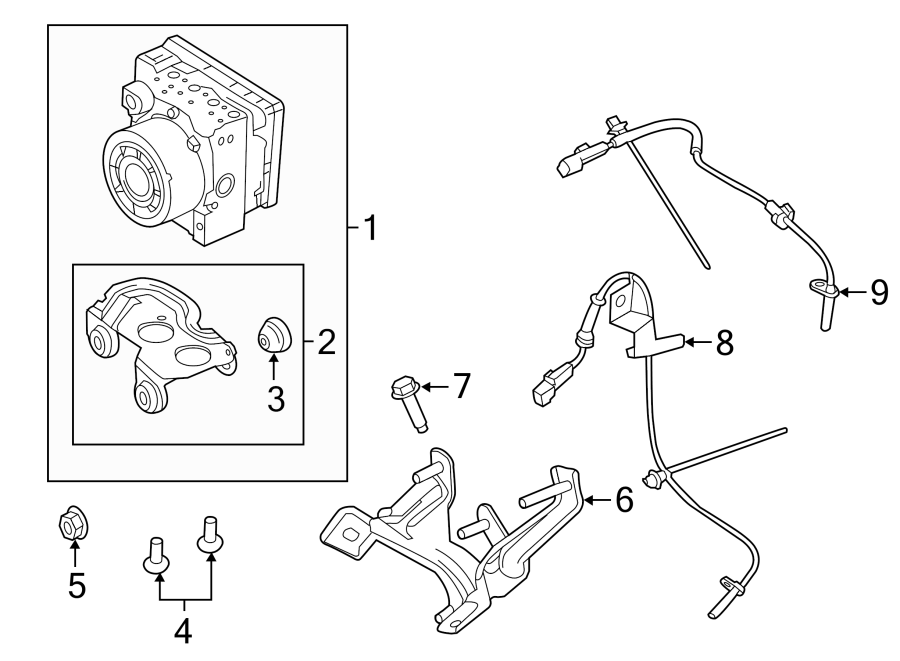 Diagram ABS COMPONENTS. for your 2008 Lincoln MKZ   