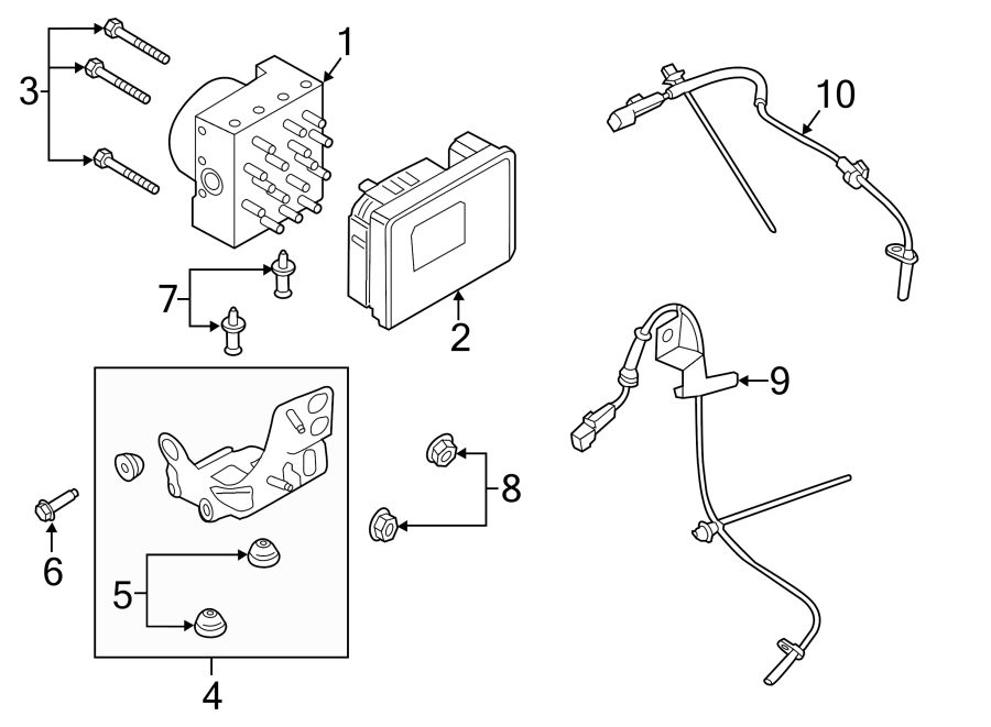 Diagram Abs components. for your 2014 Lincoln MKZ Hybrid Sedan  