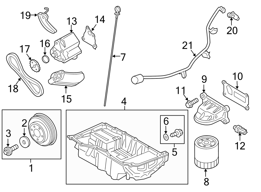 Diagram ENGINE / TRANSAXLE. ENGINE PARTS. for your 2008 Lincoln MKZ   