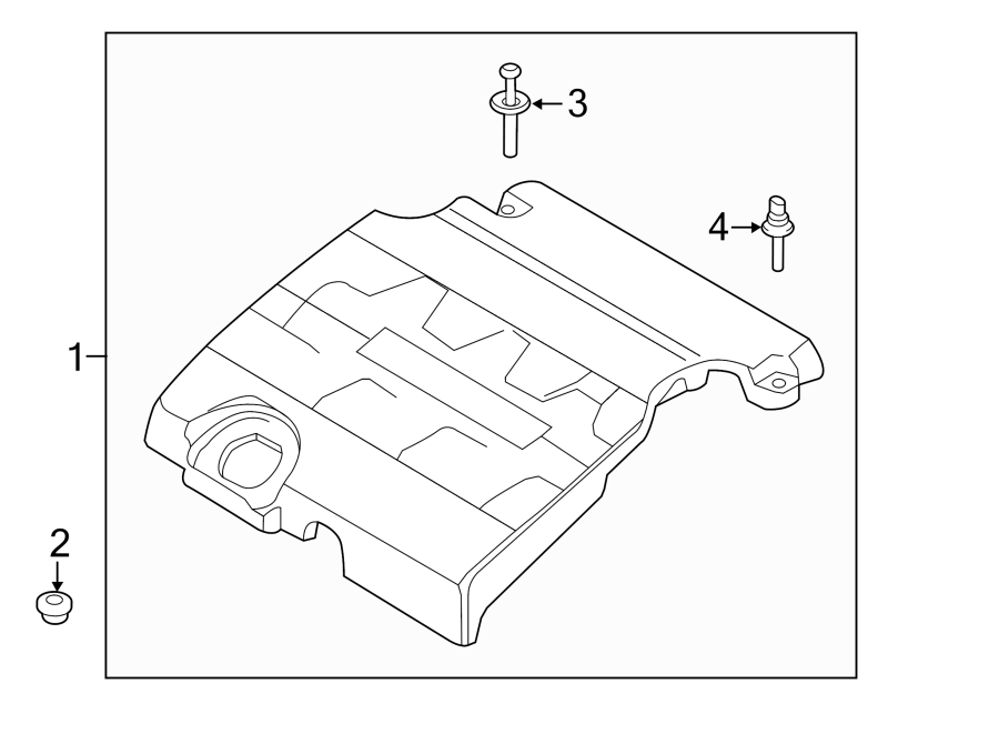 Diagram ENGINE / TRANSAXLE. ENGINE APPEARANCE COVER. for your 2011 Lincoln MKZ   