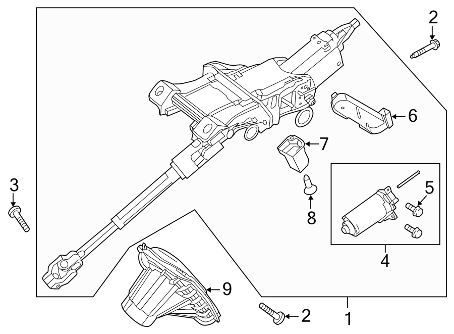 Diagram STEERING COLUMN ASSEMBLY. for your Lincoln MKZ  