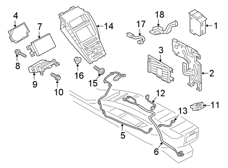 Diagram Instrument panel. Sound system. for your Lincoln MKZ  