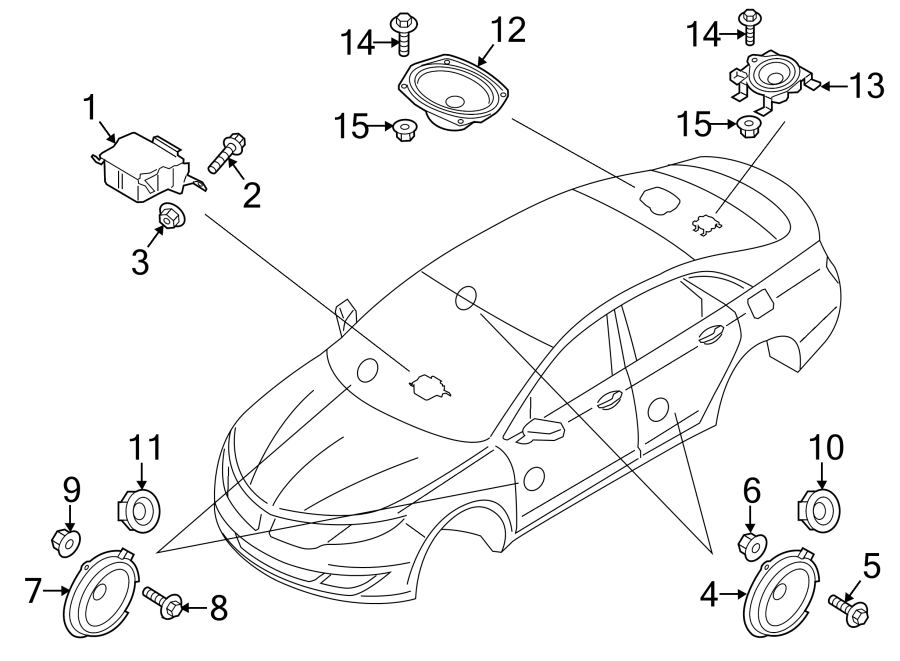 Diagram Instrument panel. Rear body & floor. Sound system. for your 1984 Ford F-150   