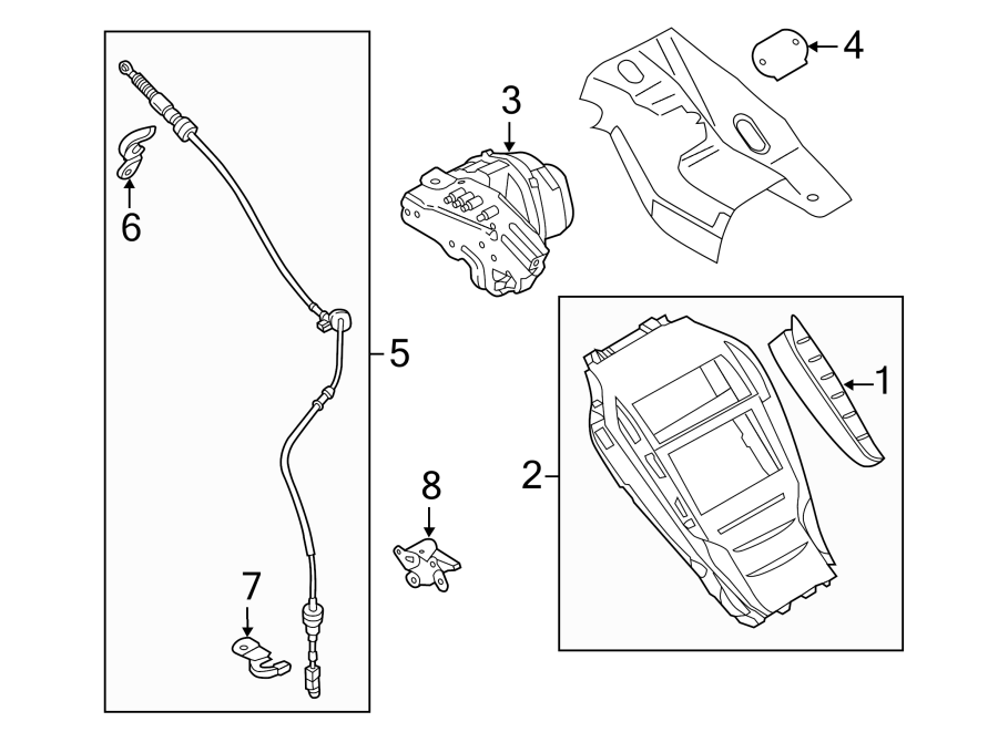 Diagram CONSOLE. for your 2024 Ford Escape   