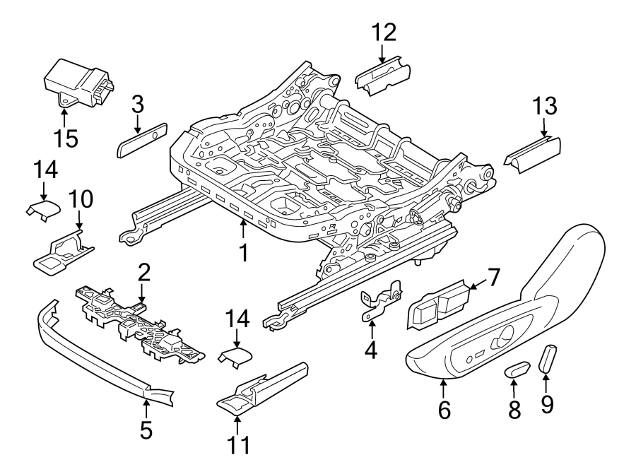 Diagram SEATS & TRACKS. TRACKS & COMPONENTS. for your 1997 Ford Expedition   