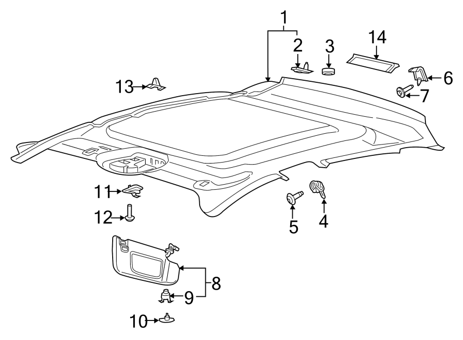 Diagram INTERIOR TRIM. for your 2019 Lincoln MKZ   