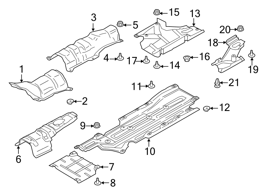 Diagram PILLARS. ROCKER & FLOOR. FRONT FLOOR. for your 2019 Lincoln MKZ Base Sedan 2.0L EcoBoost A/T FWD 