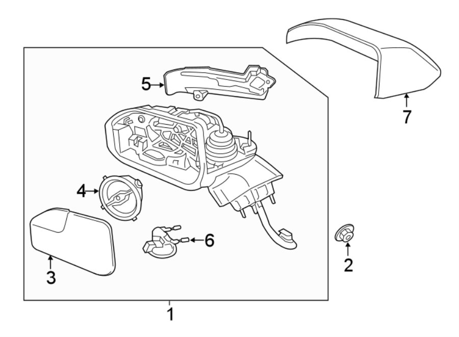 Diagram FRONT DOOR. OUTSIDE MIRRORS. for your 1993 Ford F-150   