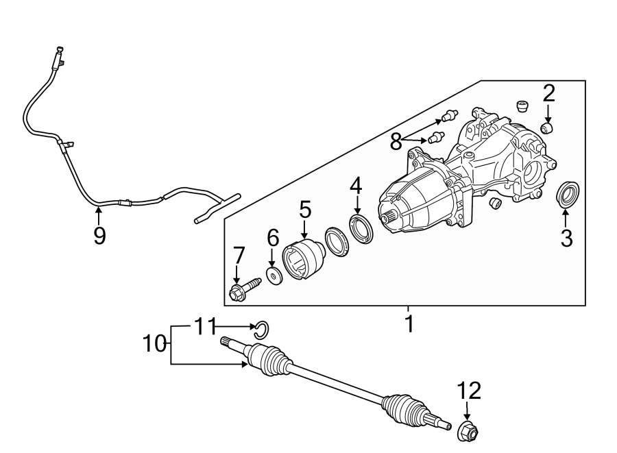 Diagram REAR SUSPENSION. AXLE & DIFFERENTIAL. for your 2016 Lincoln MKZ Hybrid Sedan  