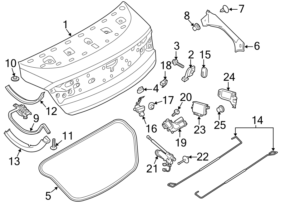 Diagram LID & COMPONENTS. for your 2016 Lincoln MKZ   