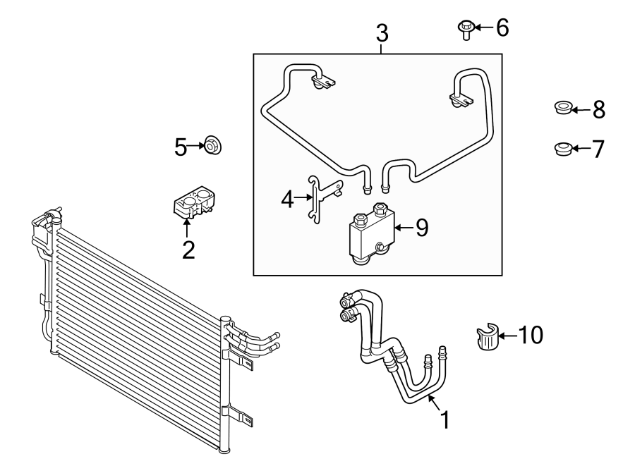 Diagram TRANS oil cooler. for your 2013 Ford F-150 5.0L V8 FLEX A/T RWD King Ranch Crew Cab Pickup Fleetside 