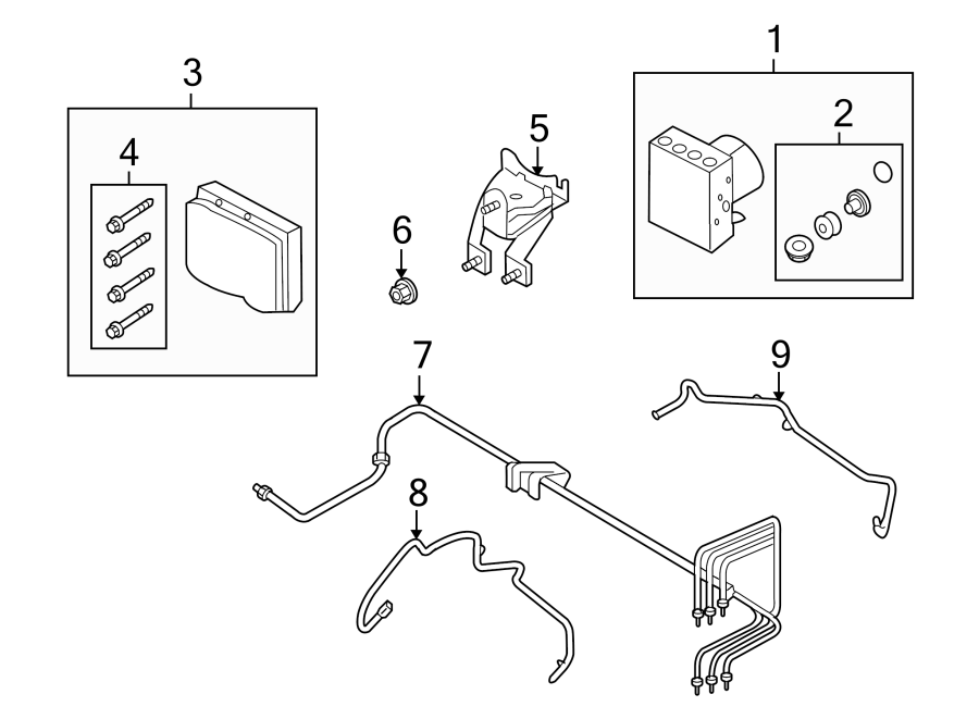 Diagram Abs components. for your 2017 Lincoln MKZ Black Label Sedan 2.0L EcoBoost A/T FWD 