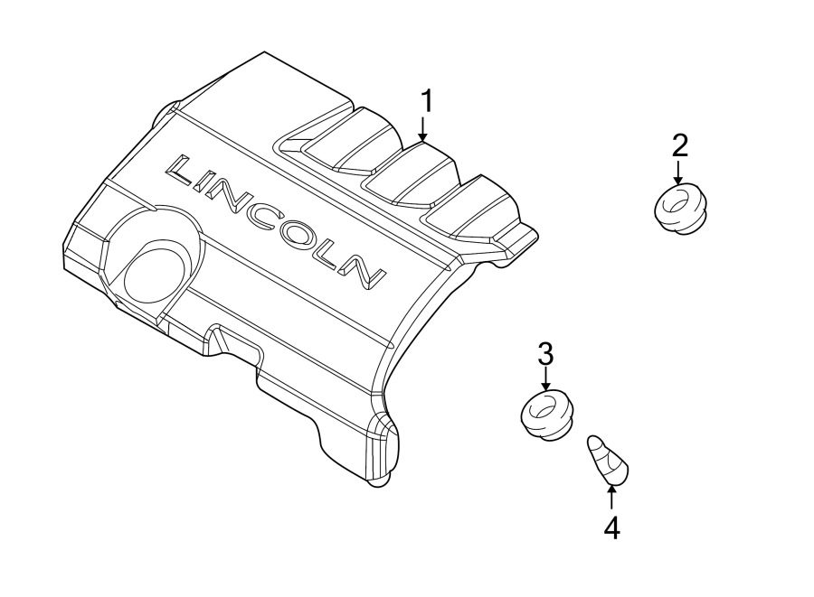 Diagram ENGINE / TRANSAXLE. ENGINE APPEARANCE COVER. for your 2011 Lincoln MKZ   