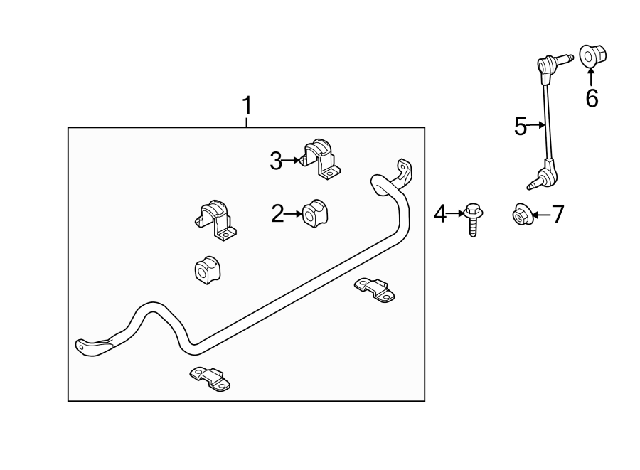 Diagram FRONT SUSPENSION. STABILIZER BAR & COMPONENTS. for your 2017 Lincoln MKZ Premiere Hybrid Sedan  