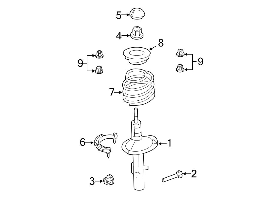 FRONT SUSPENSION. STRUTS & COMPONENTS. Diagram