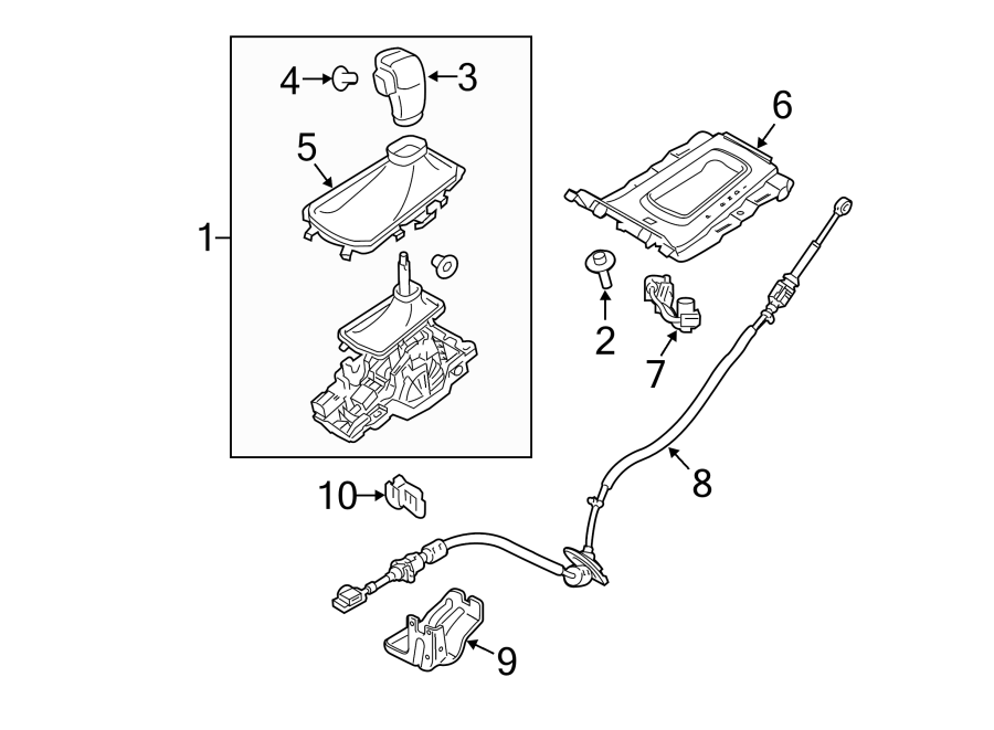 Diagram Front console. for your 1991 Ford F-150   