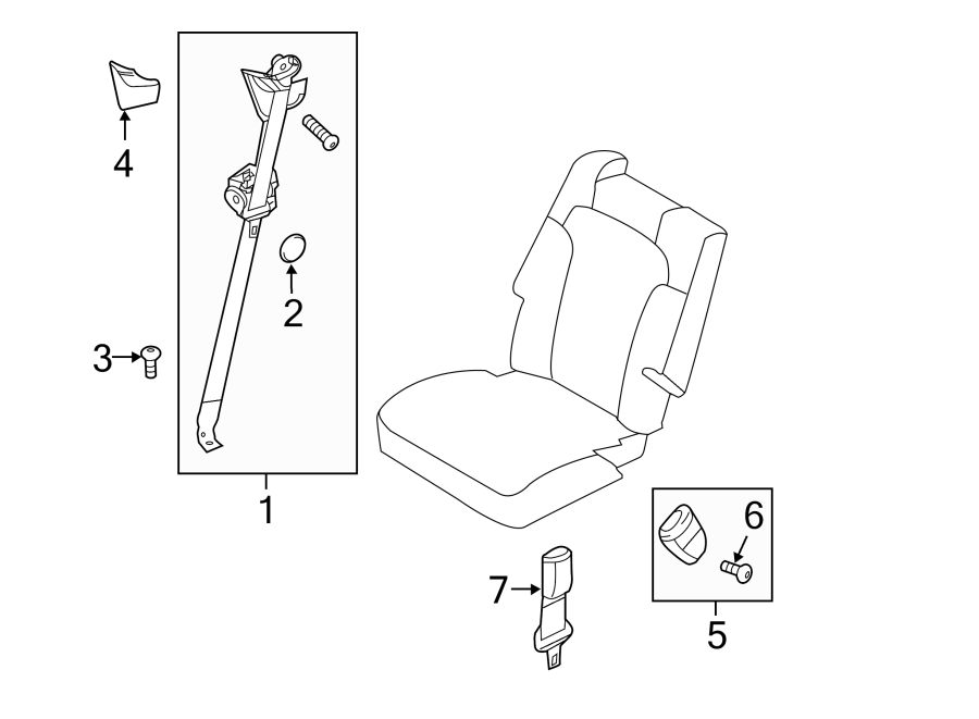 Diagram RESTRAINT SYSTEMS. REAR SEAT BELTS. for your 1998 Ford Expedition   