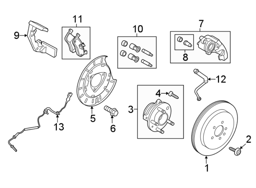 Diagram REAR SUSPENSION. BRAKE COMPONENTS. for your 2017 Ford F-150 2.7L EcoBoost V6 A/T RWD XLT Crew Cab Pickup Fleetside 