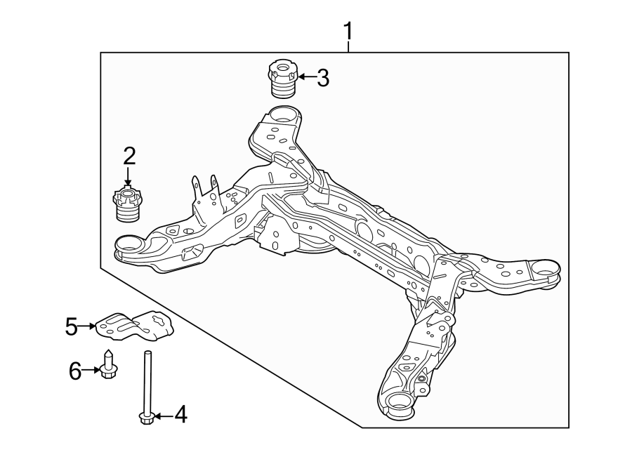 Diagram REAR SUSPENSION. SUSPENSION MOUNTING. for your 2019 Lincoln MKZ   