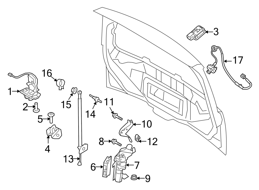 Diagram LOCK & HARDWARE. for your 2004 Ford Explorer   