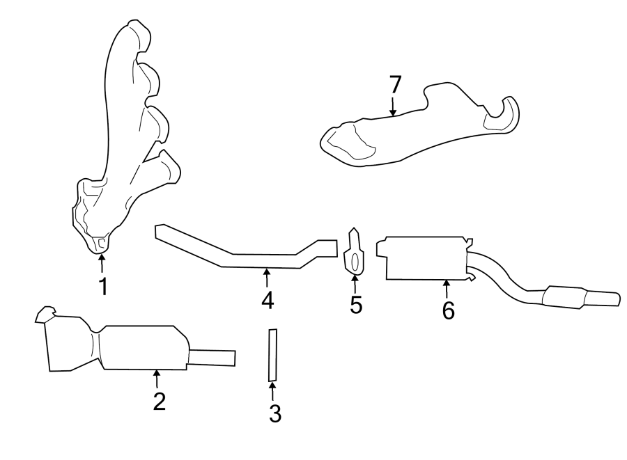 Diagram EXHAUST SYSTEM. EXHAUST COMPONENTS. for your 2014 Lincoln MKZ Hybrid Sedan  