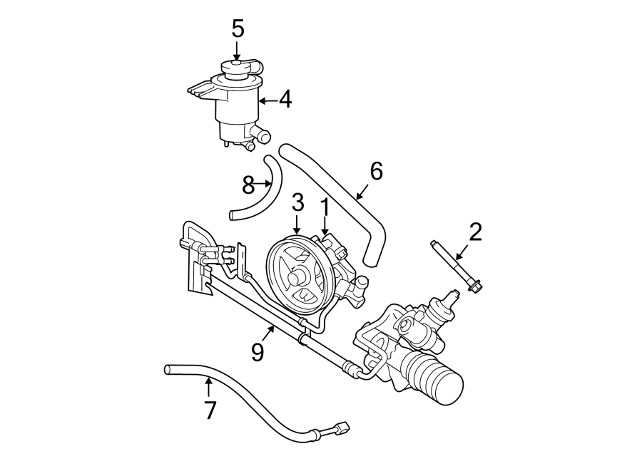 Diagram STEERING GEAR & LINKAGE. PUMP & HOSES. for your Ford Ranger  