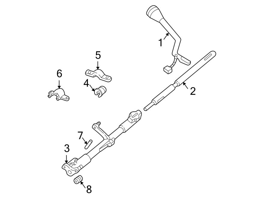 Diagram Steering column. Transmission shift tube. for your Mercury Grand Marquis  