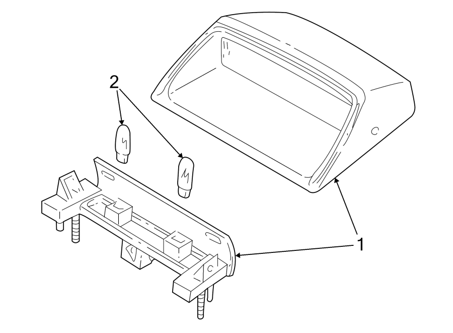 REAR LAMPS. HIGH MOUNTED STOP LAMP. Diagram