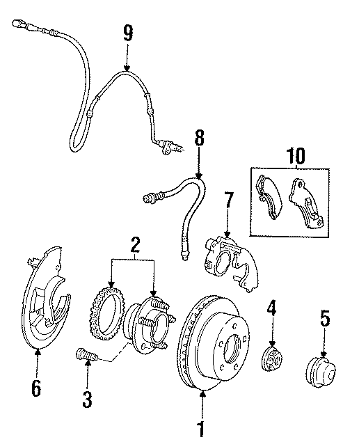 Diagram FRONT SUSPENSION. BRAKE COMPONENTS. for your 2016 Ford F-150 3.5L EcoBoost V6 A/T 4WD XLT Extended Cab Pickup Fleetside 